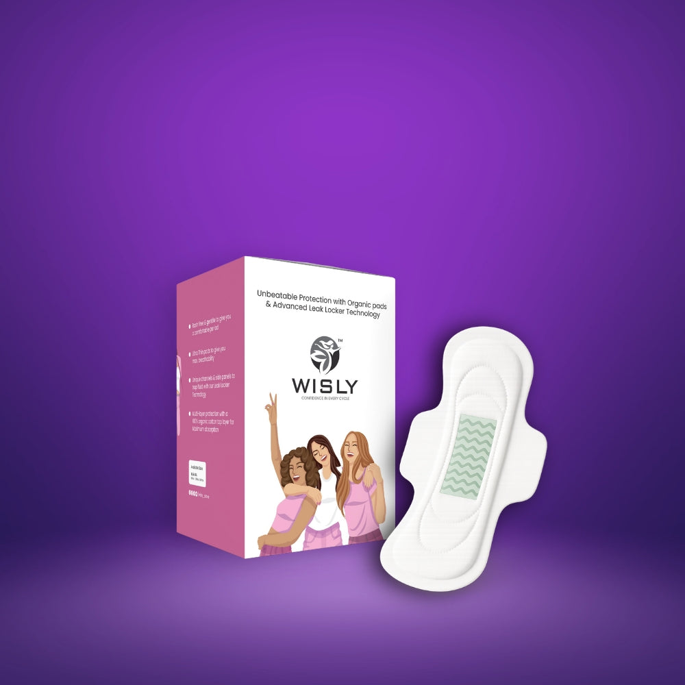 Wisly XL-20 Comfort Pack | Organic Rash-Free Sanitary Pads for Women | Her Superpower Days