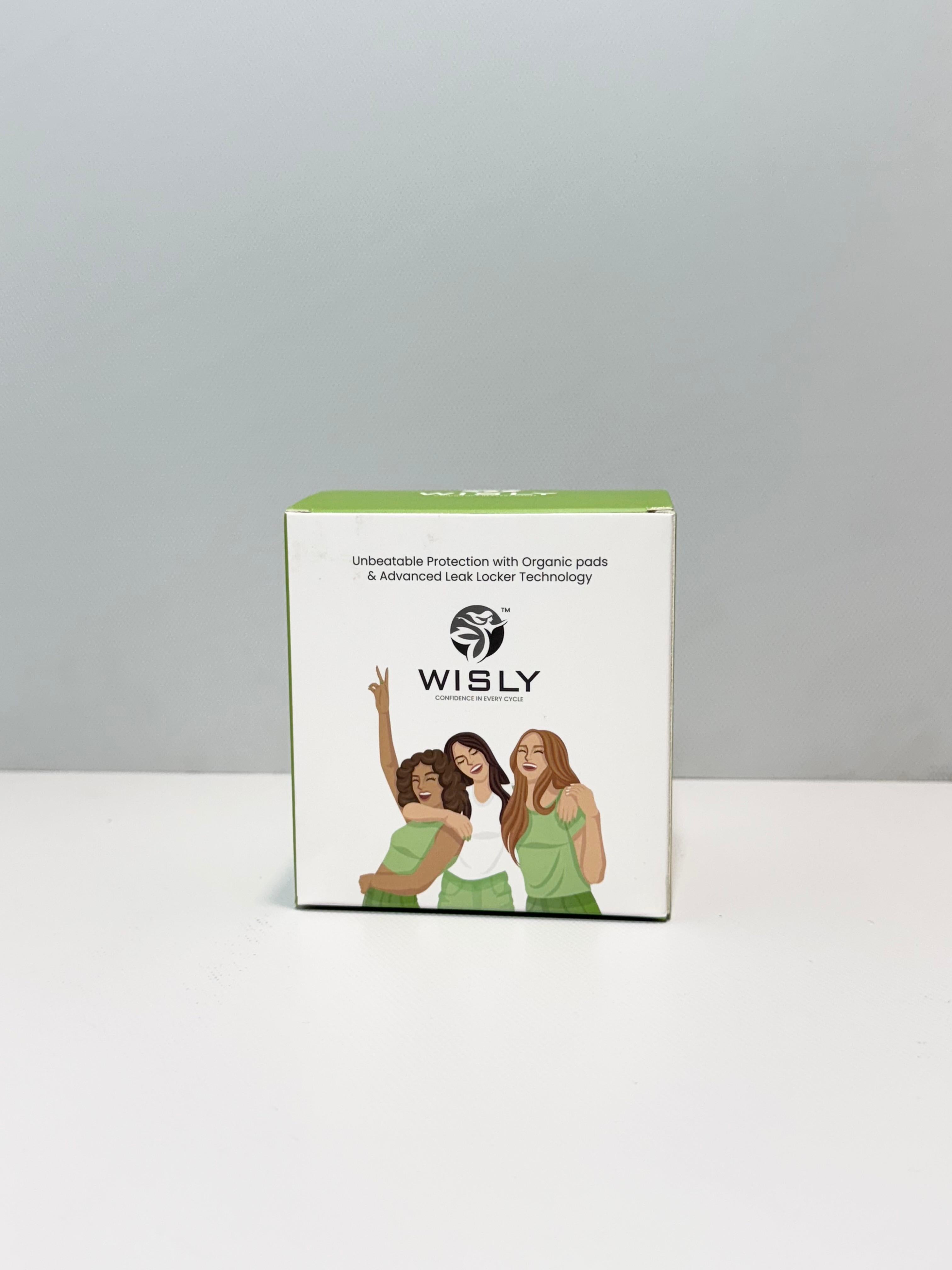 Wisly XL-12 Active Pack | Organic Rash-Free Sanitary Pads for Women | Her Superpower Days