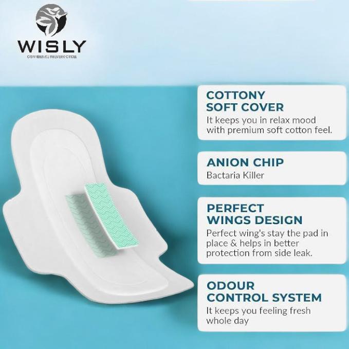 Wisly XL-8 Trial Pack | Organic Rash-Free Sanitary Pads for Women | Her Superpower Days